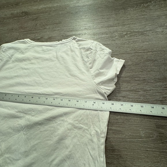 Tommy Hilfiger Shirt Womens Large White American Flag Spellout Logo Casual Adult - Picture 8 of 8